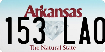 AR license plate 153LAO
