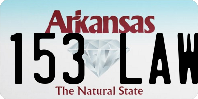 AR license plate 153LAW