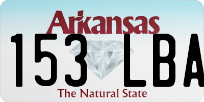 AR license plate 153LBA