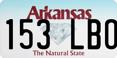 AR license plate 153LBO
