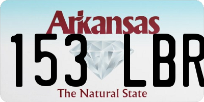 AR license plate 153LBR