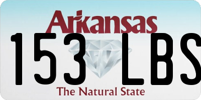 AR license plate 153LBS