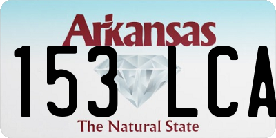 AR license plate 153LCA