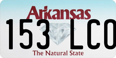 AR license plate 153LCO