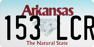 AR license plate 153LCR