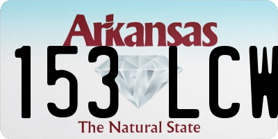 AR license plate 153LCW