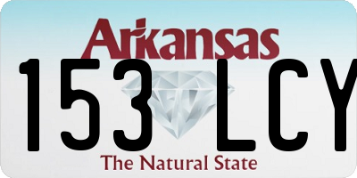 AR license plate 153LCY