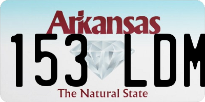 AR license plate 153LDM