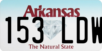 AR license plate 153LDW