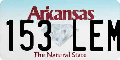 AR license plate 153LEM