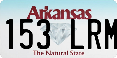 AR license plate 153LRM
