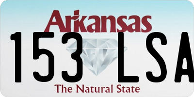 AR license plate 153LSA
