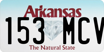 AR license plate 153MCV