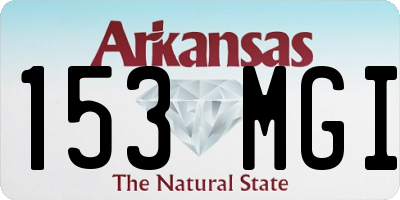 AR license plate 153MGI