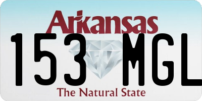 AR license plate 153MGL