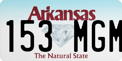 AR license plate 153MGM