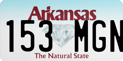 AR license plate 153MGN