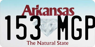 AR license plate 153MGP