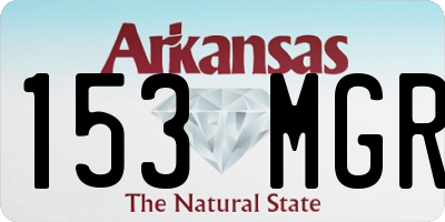 AR license plate 153MGR