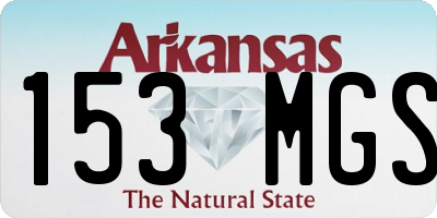 AR license plate 153MGS