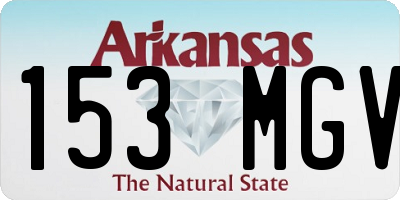 AR license plate 153MGV