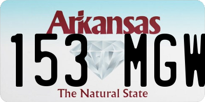AR license plate 153MGW