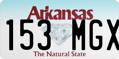 AR license plate 153MGX