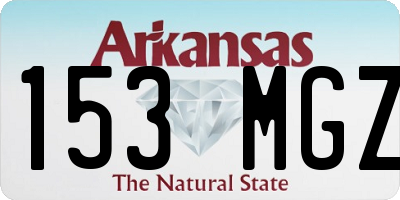 AR license plate 153MGZ
