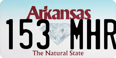 AR license plate 153MHR