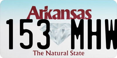 AR license plate 153MHW