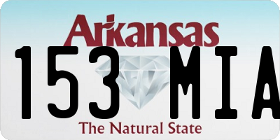 AR license plate 153MIA