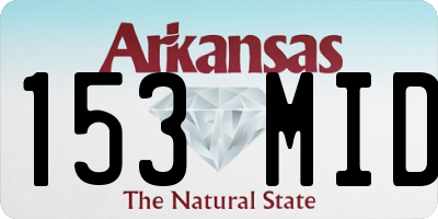 AR license plate 153MID