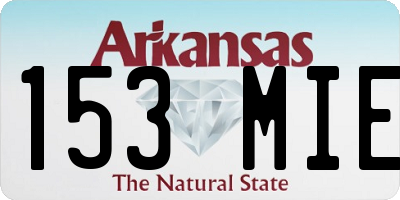 AR license plate 153MIE
