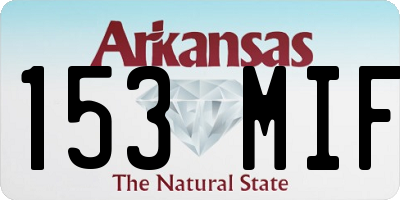 AR license plate 153MIF