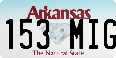 AR license plate 153MIG