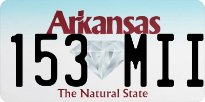 AR license plate 153MII