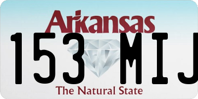 AR license plate 153MIJ