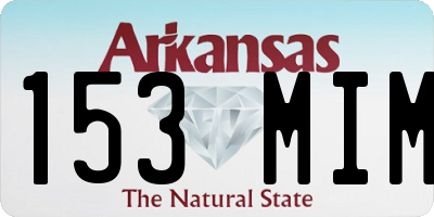 AR license plate 153MIM