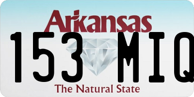 AR license plate 153MIQ