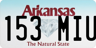 AR license plate 153MIU