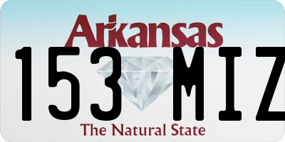 AR license plate 153MIZ
