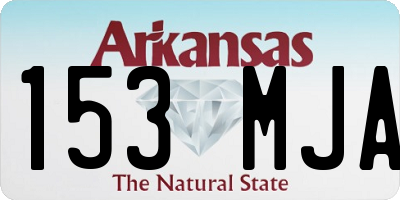 AR license plate 153MJA