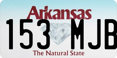 AR license plate 153MJB