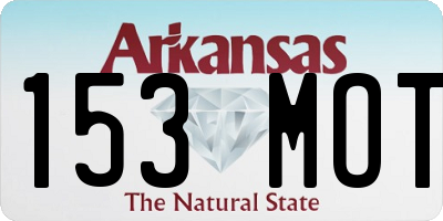 AR license plate 153MOT