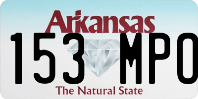 AR license plate 153MPO
