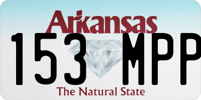 AR license plate 153MPP