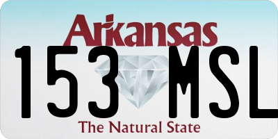 AR license plate 153MSL