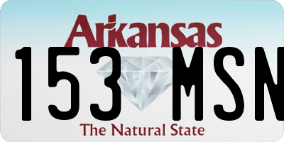 AR license plate 153MSN
