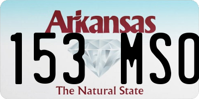 AR license plate 153MSO