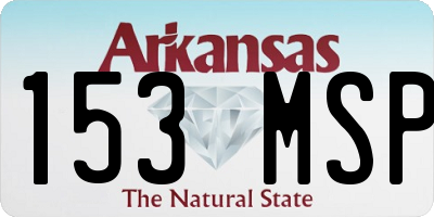 AR license plate 153MSP